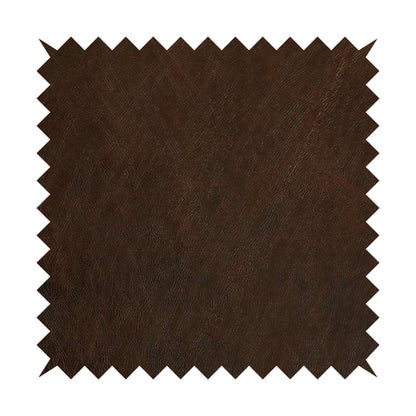 Matara Pull Up Effect Faux Leather Vinyl In Brown Colour Upholstery Fabric
