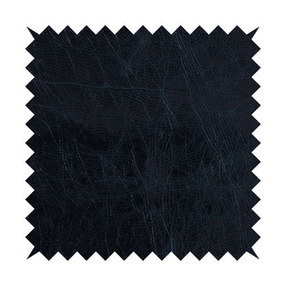Matara Pull Up Effect Faux Leather Vinyl In Blue Colour Upholstery Fabric