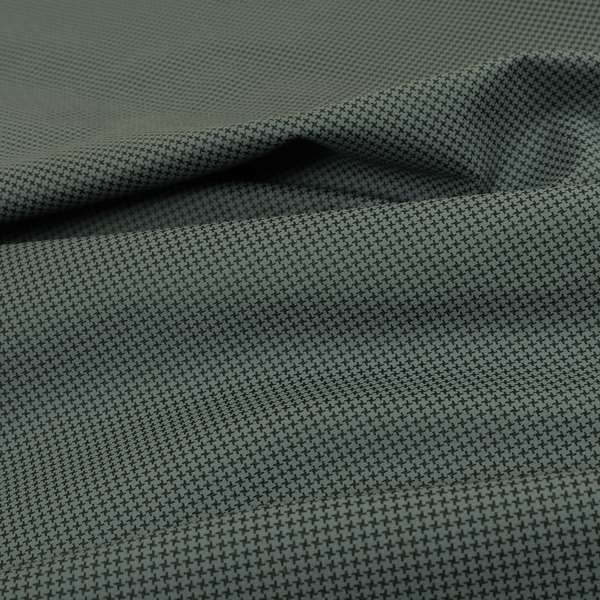 Matrix Houndstooth Pattern Faux Leather In Grey Colour Upholstery Fabric