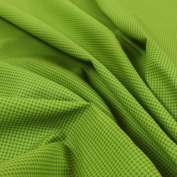 Matrix Houndstooth Pattern Faux Leather In Green Colour Upholstery Fabric