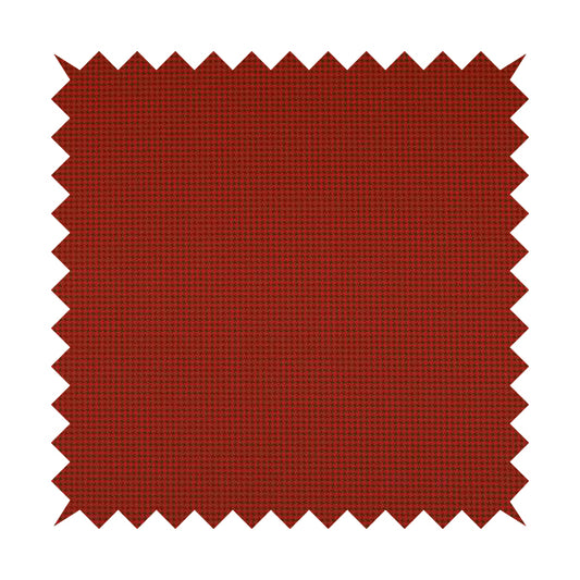 Matrix Houndstooth Pattern Faux Leather In Red Colour Upholstery Fabric
