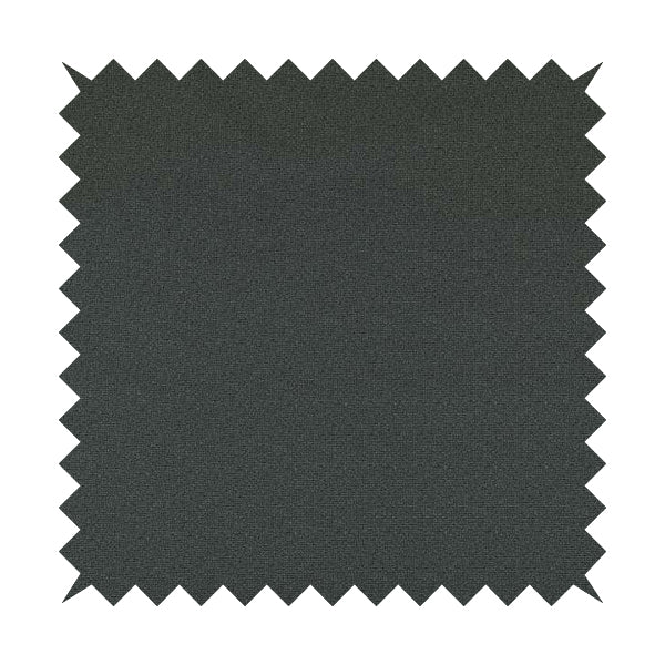 Mehari Linen Effect Flat Weave Semi Plain Upholstery Fabric In Black Grey Colour