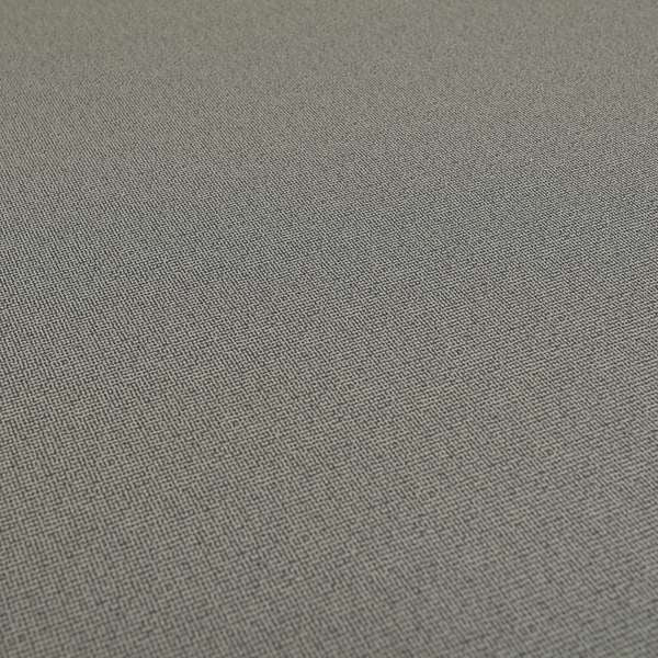 Mehari Linen Effect Flat Weave Semi Plain Upholstery Fabric In Silver Grey Colour