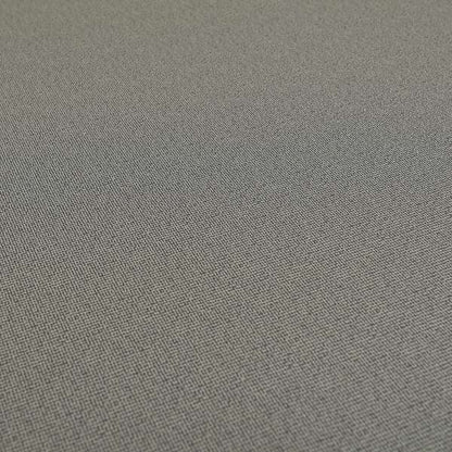 Mehari Linen Effect Flat Weave Semi Plain Upholstery Fabric In Silver Grey Colour