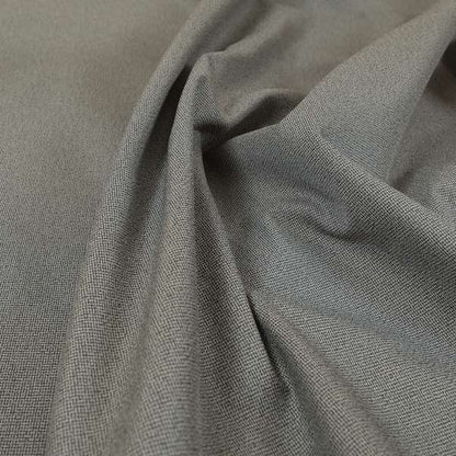 Mehari Linen Effect Flat Weave Semi Plain Upholstery Fabric In Silver Grey Colour - Roman Blinds