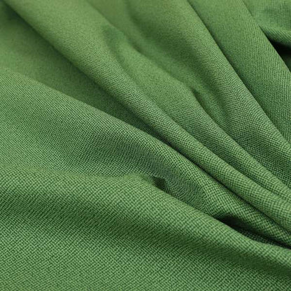 Mehari Linen Effect Flat Weave Semi Plain Upholstery Fabric In Green Colour - Handmade Cushions