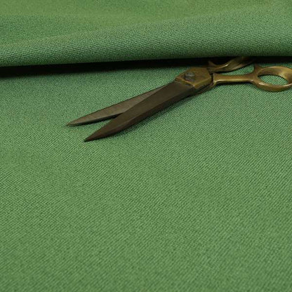 Mehari Linen Effect Flat Weave Semi Plain Upholstery Fabric In Green Colour - Made To Measure Curtains