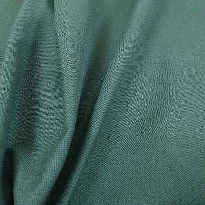 Mehari Linen Effect Flat Weave Semi Plain Upholstery Fabric In Teal Blue Colour