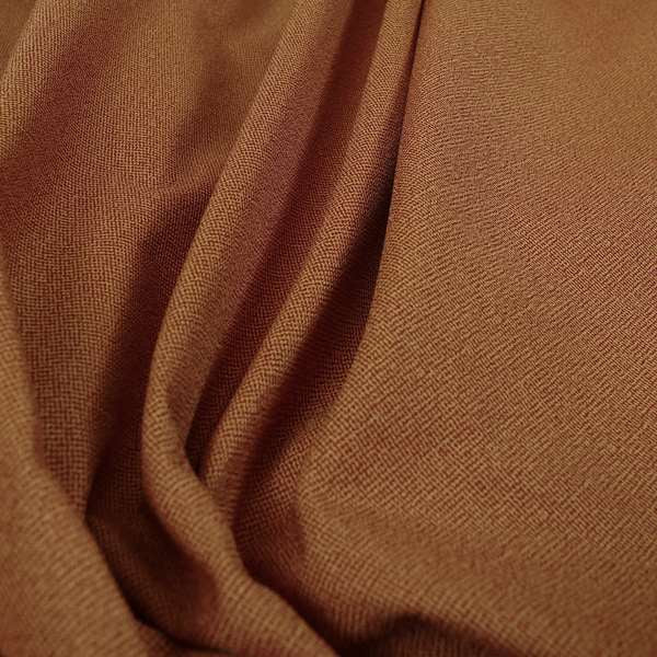 Mehari Linen Effect Flat Weave Semi Plain Upholstery Fabric In Orange Colour