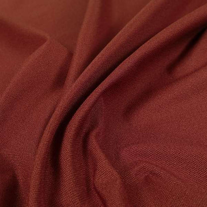 Mehari Linen Effect Flat Weave Semi Plain Upholstery Fabric In Red Burgundy Colour - Roman Blinds