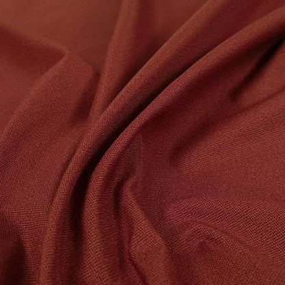 Mehari Linen Effect Flat Weave Semi Plain Upholstery Fabric In Red Burgundy Colour - Made To Measure Curtains