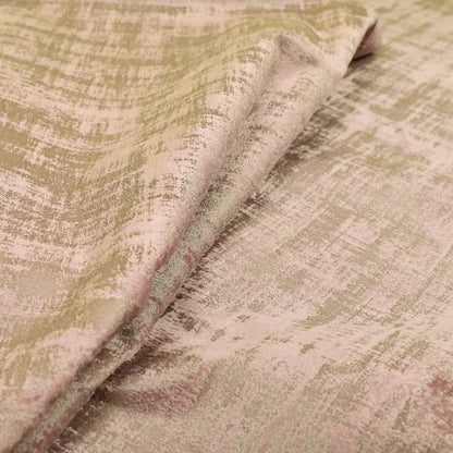 Milan Semi Plain Abstract Soft Velvet Upholstery Furnishing Fabric In Pink - Made To Measure Curtains