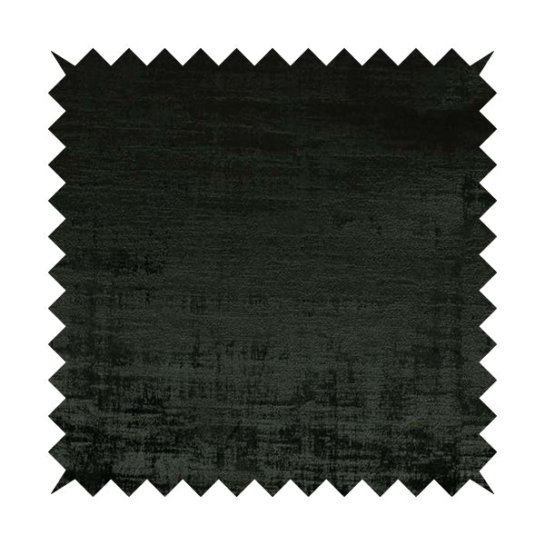 Milan Semi Plain Abstract Soft Velvet Upholstery Furnishing Fabric In Black - Roman Blinds