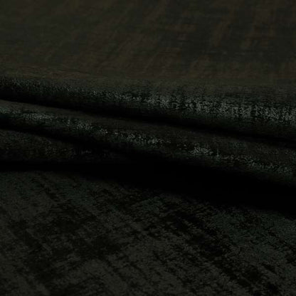 Milan Semi Plain Abstract Soft Velvet Upholstery Furnishing Fabric In Black - Handmade Cushions