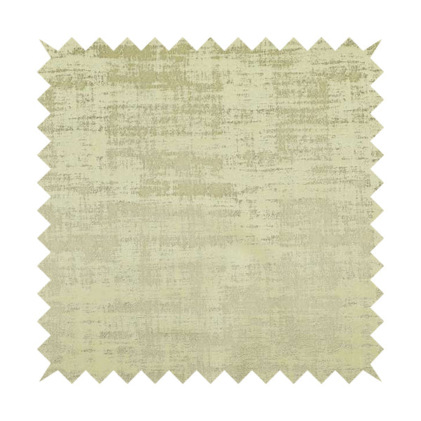 Milan Semi Plain Abstract Soft Velvet Upholstery Furnishing Fabric In Cream - Made To Measure Curtains