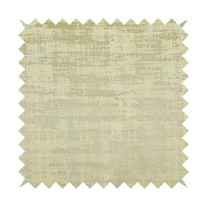 Milan Semi Plain Abstract Soft Velvet Upholstery Furnishing Fabric In Cream - Made To Measure Curtains