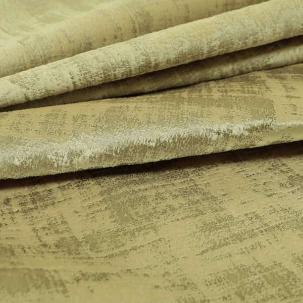 Milan Semi Plain Abstract Soft Velvet Upholstery Furnishing Fabric In Beige - Made To Measure Curtains