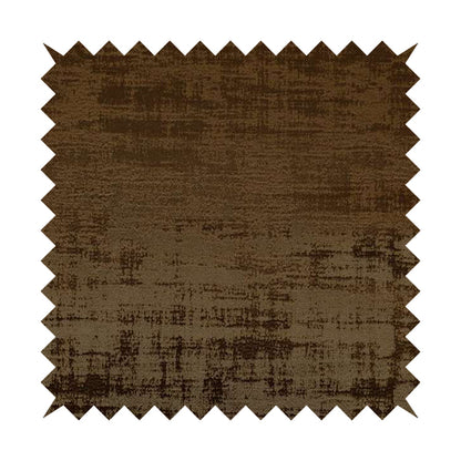 Milan Semi Plain Abstract Soft Velvet Upholstery Furnishing Fabric In Brown - Made To Measure Curtains