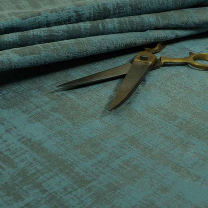 Milan Semi Plain Abstract Soft Velvet Upholstery Furnishing Fabric In Light Blue - Roman Blinds