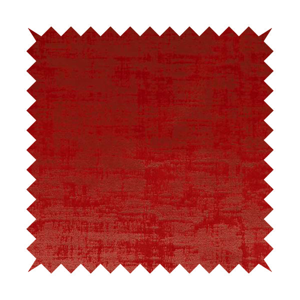 Milan Semi Plain Abstract Soft Velvet Upholstery Furnishing Fabric In Red - Made To Measure Curtains