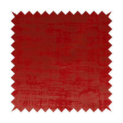 Milan Semi Plain Abstract Soft Velvet Upholstery Furnishing Fabric In Red - Made To Measure Curtains