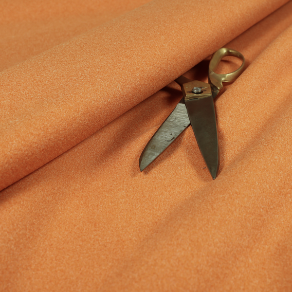 Modena Soft Velvet Material Furnishing Fabric Orange Colour - Made To Measure Curtains