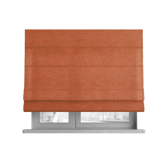 Modena Soft Velvet Material Furnishing Fabric Orange Colour - Roman Blinds