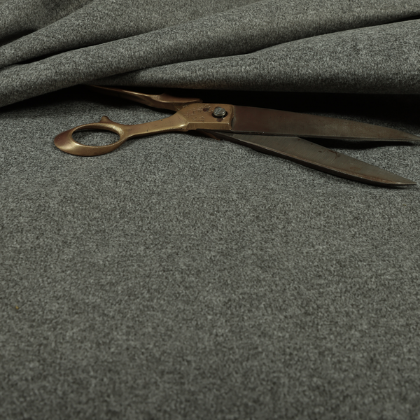 Modena Soft Velvet Material Furnishing Fabric Grey Colour - Made To Measure Curtains