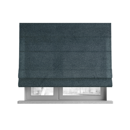 Modena Soft Velvet Material Furnishing Fabric Blue Colour - Roman Blinds