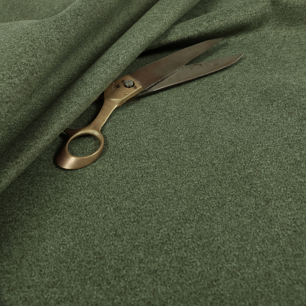 Modena Soft Velvet Material Furnishing Fabric Dark Green Colour - Made To Measure Curtains