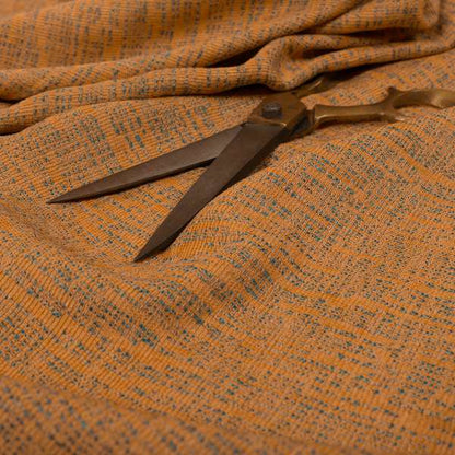 Monarch Beautifully Woven Soft Textured Semi Plain Chenille Material Orange Upholstery Fabrics - Made To Measure Curtains