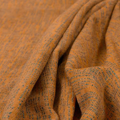 Monarch Beautifully Woven Soft Textured Semi Plain Chenille Material Orange Upholstery Fabrics - Made To Measure Curtains