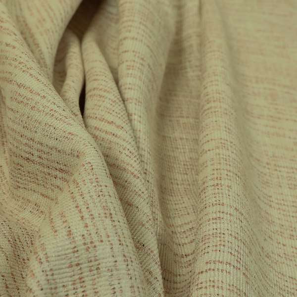 Monarch Beautifully Woven Soft Textured Semi Plain Chenille Material White Upholstery Fabrics - Made To Measure Curtains