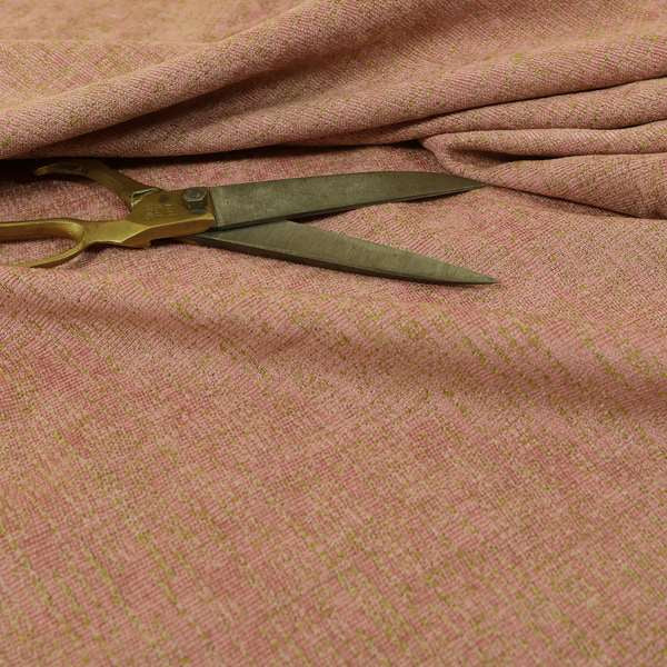 Monarch Beautifully Woven Soft Textured Semi Plain Chenille Material Pink Upholstery Fabrics - Made To Measure Curtains