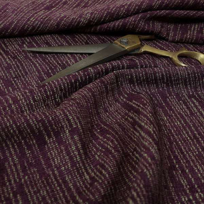 Monarch Beautifully Woven Soft Textured Semi Plain Chenille Material Purple Upholstery Fabrics - Roman Blinds