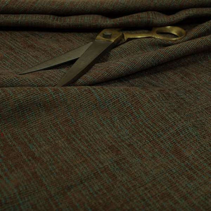 Monarch Beautifully Woven Soft Textured Semi Plain Chenille Material Brown Upholstery Fabrics - Made To Measure Curtains