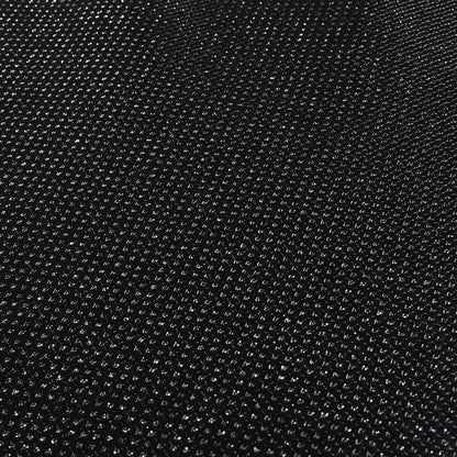 Monroe Sparkle Faux Leather Upholstery Fabric In Black Colour