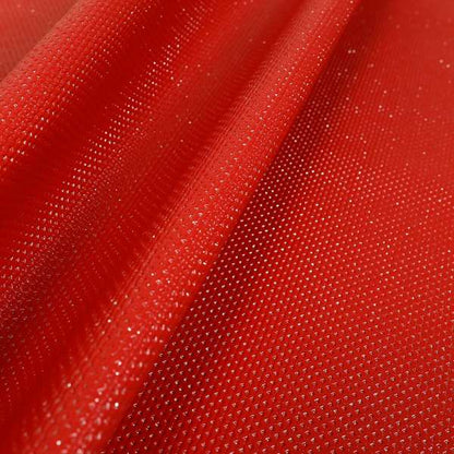 Monroe Sparkle Faux Leather Upholstery Fabric In Red Colour