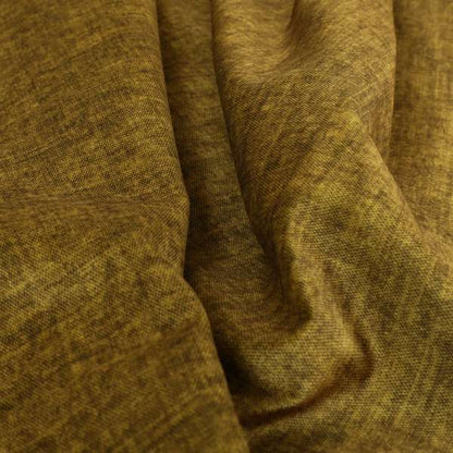 Muse Aged Finish Effect Soft Velvet Upholstery Furnishing Fabric Yellow Colour - Roman Blinds