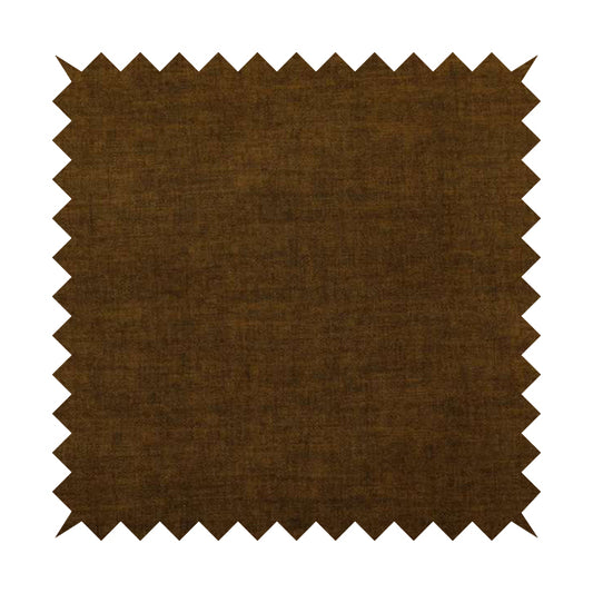 Muse Aged Finish Effect Soft Velvet Upholstery Furnishing Fabric Tan Brown Colour