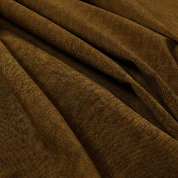 Muse Aged Finish Effect Soft Velvet Upholstery Furnishing Fabric Tan Brown Colour - Roman Blinds