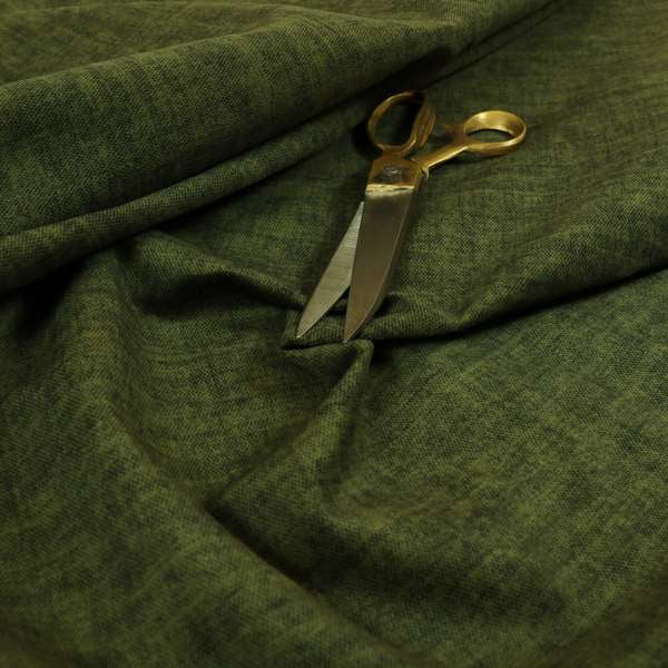 Muse Aged Finish Effect Soft Velvet Upholstery Furnishing Fabric Green Colour - Made To Measure Curtains