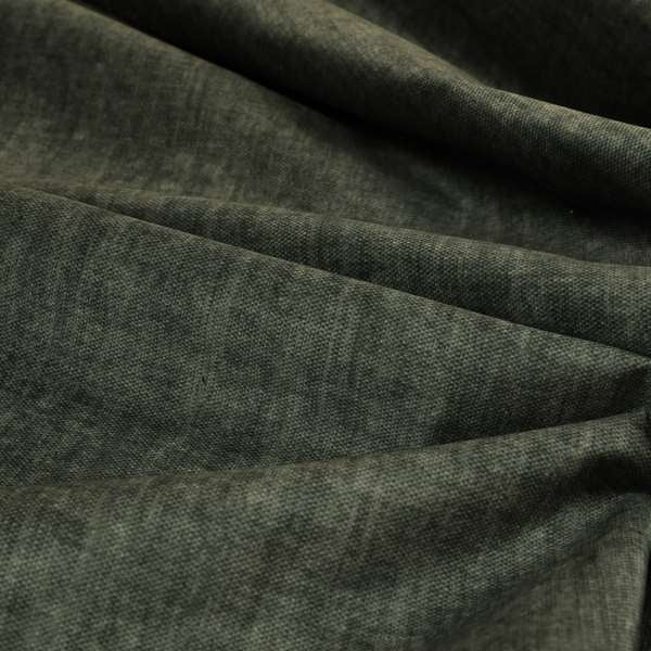 Muse Aged Finish Effect Soft Velvet Upholstery Furnishing Fabric Grey Colour - Roman Blinds