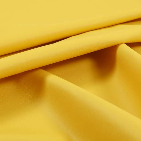 Native Faux Leatherette Upholstery Fabrics In Yellow Mustard Colour