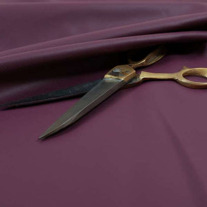 Native Faux Leatherette Upholstery Fabrics In Deep Purple Colour