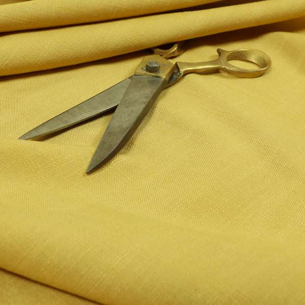 Natural Flat Weave Plain Upholstery Fabric In Yellow Colour - Roman Blinds