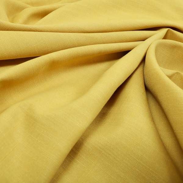 Natural Flat Weave Plain Upholstery Fabric In Yellow Colour - Made To Measure Curtains