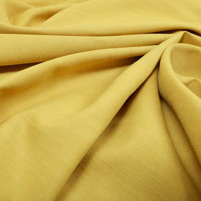 Natural Flat Weave Plain Upholstery Fabric In Yellow Colour - Made To Measure Curtains