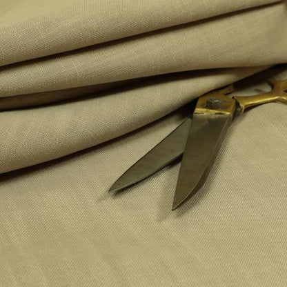 Natural Flat Weave Plain Upholstery Fabric In Beige Colour - Made To Measure Curtains