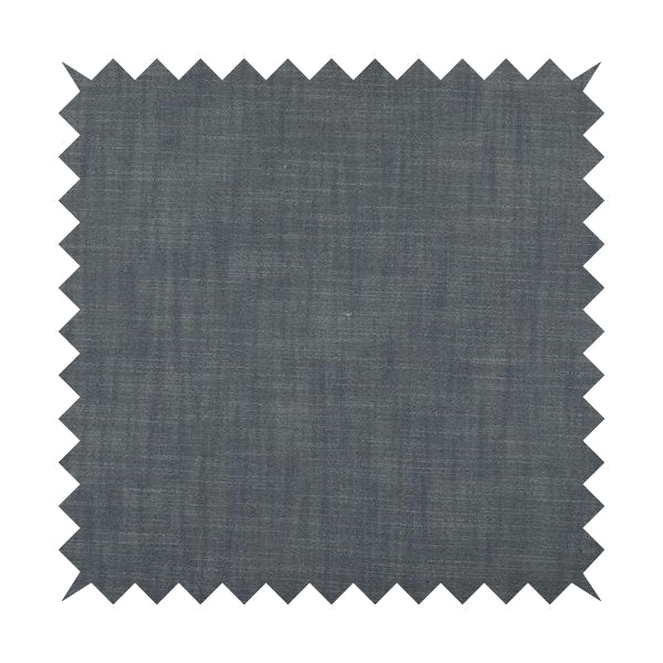 Natural Flat Weave Plain Upholstery Fabric In Navy Blue Colour